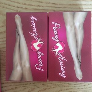 New Peavey Footed Champagne Pantyhose A B C D Q